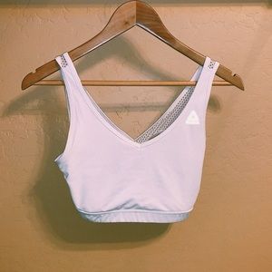 white reebok sports bra
